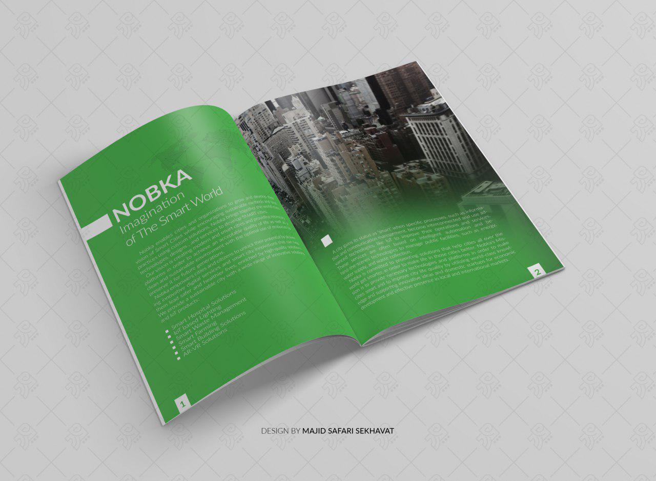  نمونه کار طراحی کاتالوگ تبلیغاتی و صادراتی دیجیتال و آنلاین شرکت نبکا در فتوشاپ