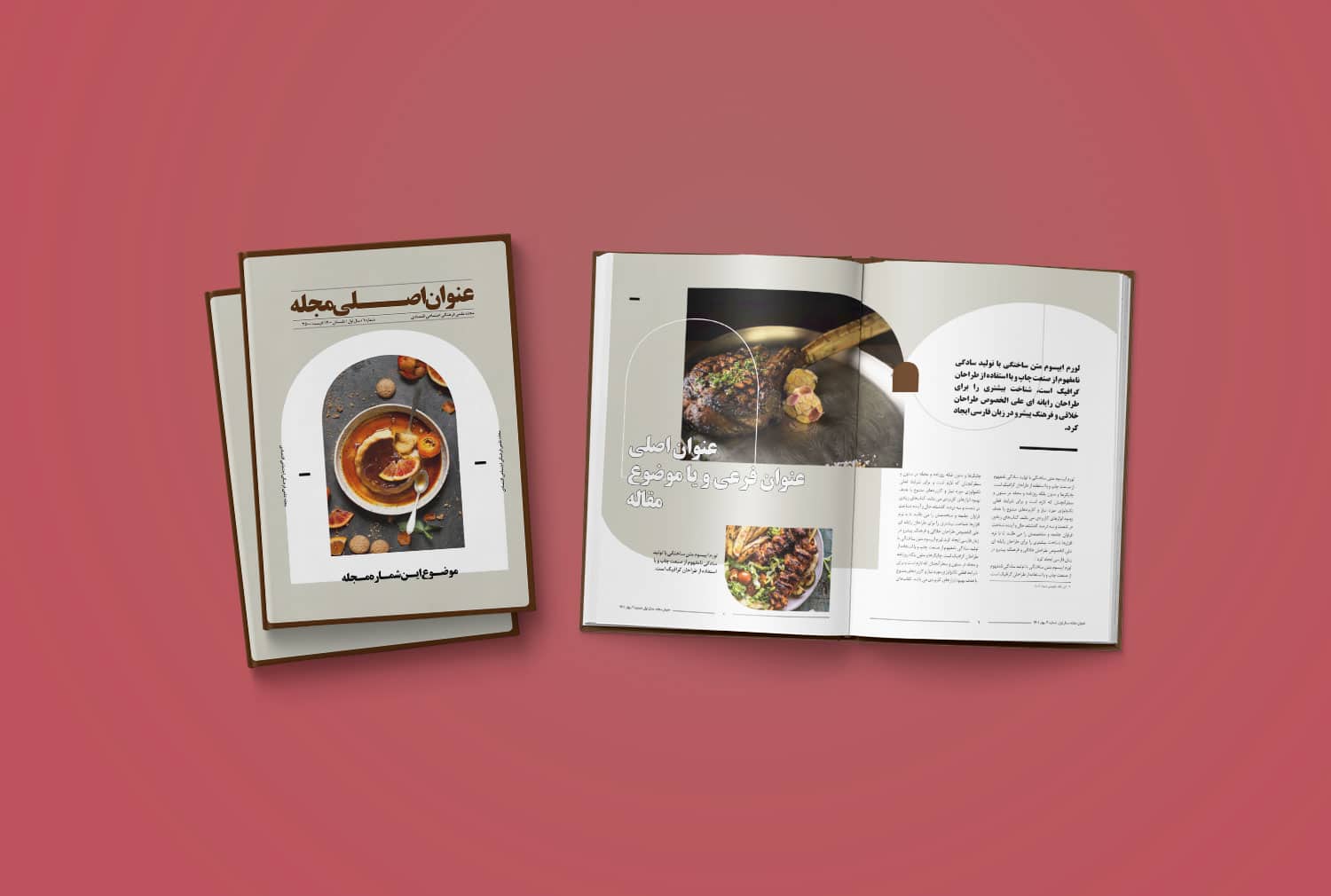 دانلود قالب آماده صفحه آرایی مجله فارسی در فوتوشاپ و ایندیزاین – طرح ارژن